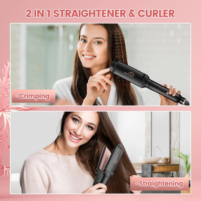Sixriver Hair Crimper for Women 4 in 1 Flat Crimping
