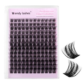 Eyelash Extensions, C Curl, Natural Cluster Lashes, C9-10-18 mm, Reusable Eyelash Extension, Eyelashes, Individually at Home (FKDP-lash-C9-C-1018)