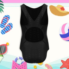 zoogobee Kids Swimming Costume Modest Swimwear with Wide Straps Quick-Dry Fabric Kids Wetsuit Ideal for Pool Beach (UK, Age, 6 Years, 7 Years, Regular, Black)