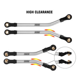 INJORA 41g Stainless Steel High Clearance Chassis Links Set for 1/18 RC Crawler TRX4M High Trail K10 F150