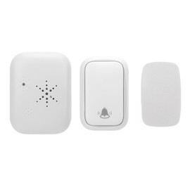 Self Powered Wireless Doorbell Set Waterproof Long Distance 38 Music White Snowflake for Home Business