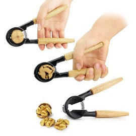 New Star Foodservice 28324 Heavy Duty Pecan and Nutcracker with Wood Handles