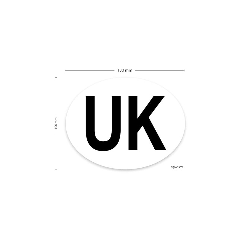 stika.co UK 130mm x 100mm Oval UK Symbol Car Reflective