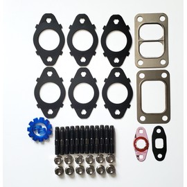 PB 1045986 MLS Exhaust Manifold Gaskets, Stud & Nut kit Compatible with Cummins 5.9,6.7 24v 98.5-19