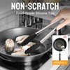 HOTEC Premium Stainless Steel Locking Kitchen Tongs with Silicon Tips,