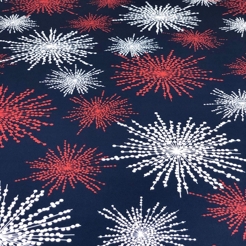 CAIT CHAPMAN HOME COLLECTION Red White Blue Celebration Fireworks Easy-Care