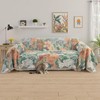 Lanffia Full Coverage Floral L-Shaped Sectional Couch Cover, Large Washable