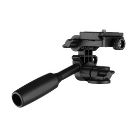 3-Way Pan Tilt Head 360° Panoramic 3KG Payload with Handle Quick Release Plate Universal 1/4 Mounting for Camera Tripod Mounting