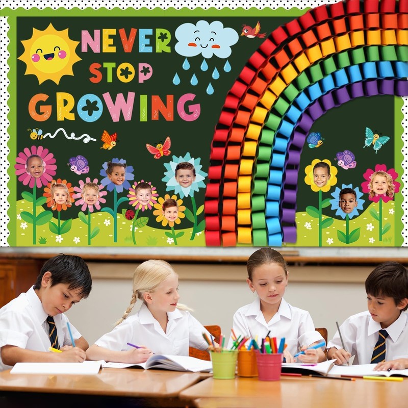 Summer Bulletin Board Classroom Decorations 3D Rainbow Butterfly Floral Bulletin