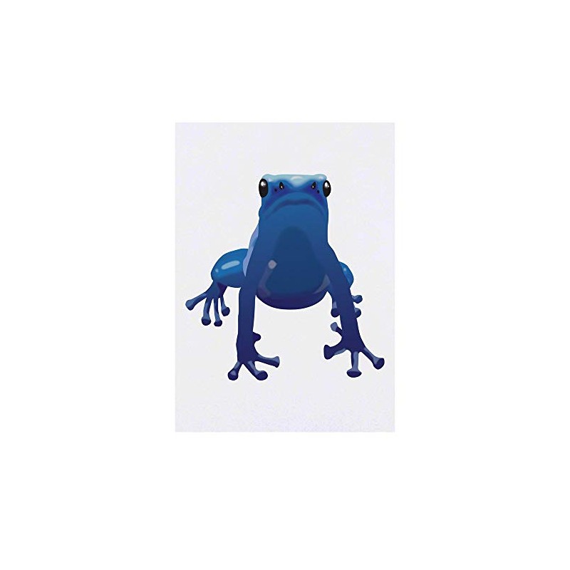 Azeeda Large 'Blue Frog' Temporary Tattoos (TO00030572)