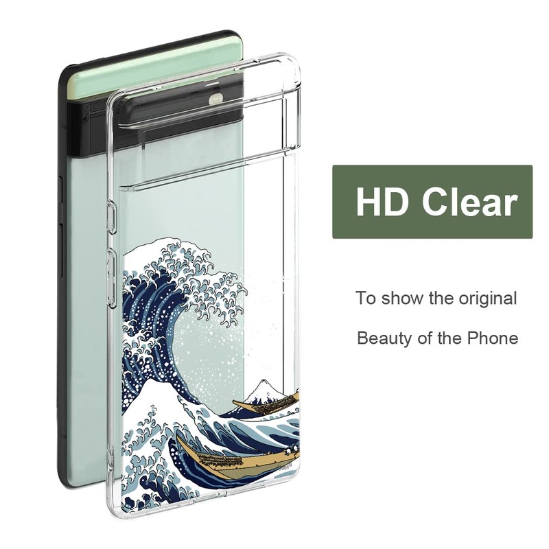 Unov Case Compatible with Pixel 6a Case Clear Transparent Slim