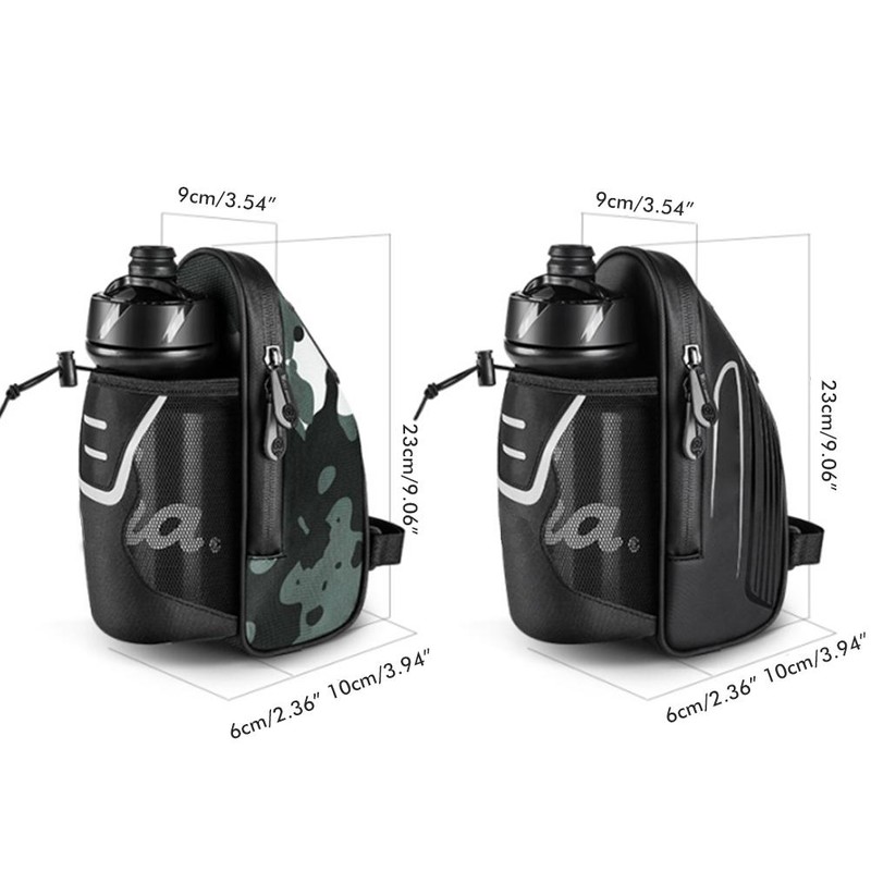 Bike Seat Bag Waterproof Reflective Saddle Bag with Water Bottle