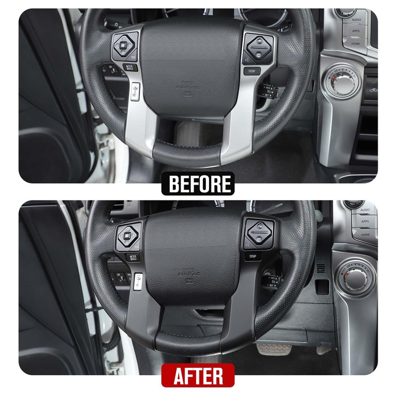 JeCar Steering Wheel Cover Interior Decoration Trim Kit Compatible with