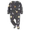 Gerber Baby Boy's Flame Resistant Fleece Footed Pajamas 3-Pack, Space