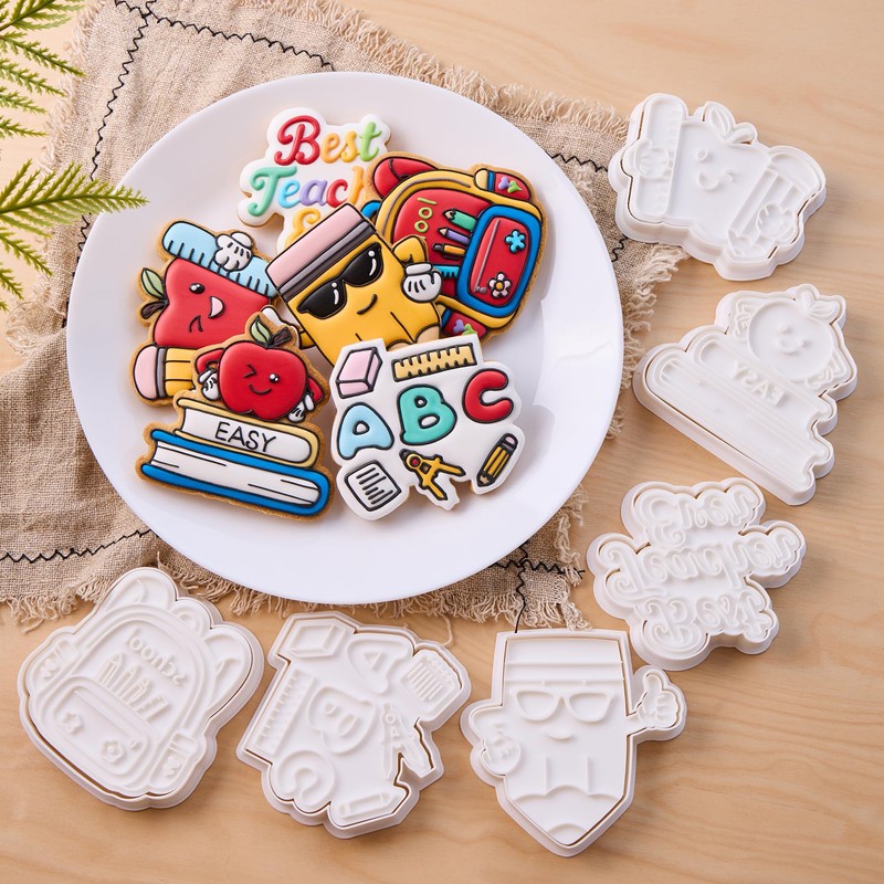 Flycalf Back to School Cookie Cutter Bag Teacher Appreciation 3.5"
