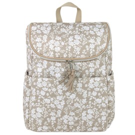 Multi-Function Floral Diaper Backpack and Travel Nappy Baby Bag with Changing Pad and Stroller Straps (Freshly Floral)