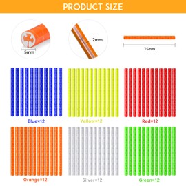 Bicycle Spoke Reflectors, 72 Reflectors Bicycle, 360° All-Round Visibility, Easy Assembly, 75 mm Length, Durable and Waterproof, Reusable, Bicycle Accessories for Children and Adults