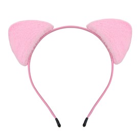 Totelux Cat Ears Headband Animal Ears Hair Band Cute Plush Hair Hoop for Women Girls Hair Accessories Birthday Party Supplies Pink