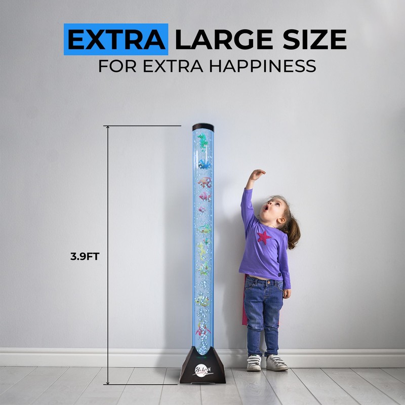 Brewish 4FT Sensory LED Water Bubble Tube Lamp,with 16 Color