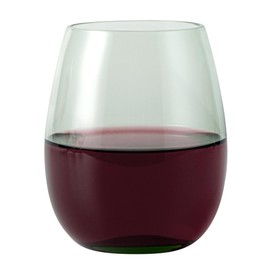 Restaurantware-Vetri 15 Ounce Wine Glasses, 6 Dishwashable Stemless Wine Glasses - No Lead, Durable, Green Glass Stemware, For Home, Bar, Or Restaurant, Serve Merlot, Chardonnay, Or Bordeaux