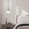 Kenolia Modern Crystal Pendant Light Fixtures, Single Raindrop Hanging Lamp,