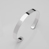 Treasure Bay Men's Solid 925 Sterling Silver Bangle Bracelet -