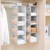 QUMENEY 2 Pcs Hanging Wardrobe Storage Closet Organiser Hanging Storage