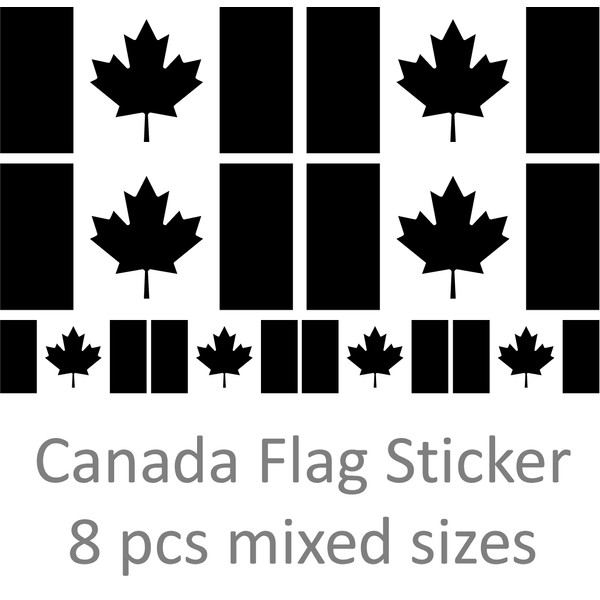 Premium Stickers 8 pcs Canada Flag Decal Stickers for Truck,