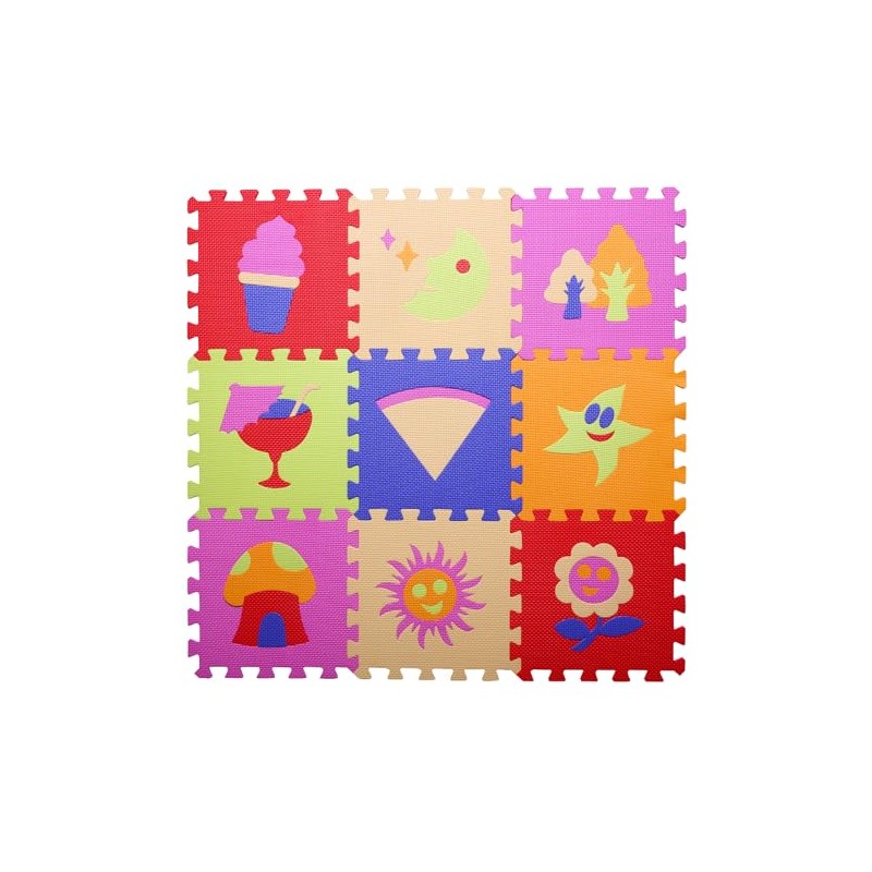 Coolcandy Foam Play Mat, 16Pcs Interlocking Puzzle Floor Mat, 0.4"