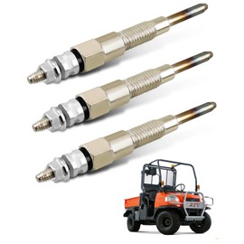 3 PCS 16851-65510 16851-65512 Glow Plug Fit for Kubota D722 D902 D905 D1005 D1105 V1505 V1305 Tractor B1700D B1700E ZD326 ZD331 Mower BX1800D BX1830D BX2230D F2560 Excavator K008 KX412