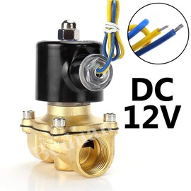 Beduan Brass Electric Solenoid Valve, 1" 12V Air Valve Normally Colsed for Water Air Gas Fuel Oil