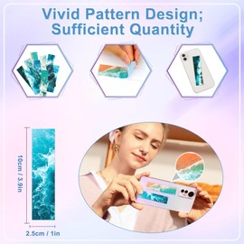 50PCS Calm Strips for Anxiety Sensory Stickers Calm Stickers for Relieve Adults Fidgets Stress Office&Classroom Supplies Anxiety Relief Items with Tactile Textured Surface Patterns(Sea)