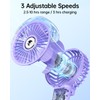 SWEETFULL Portable Misting Fan - 180° Foldable Handheld Personal Fan