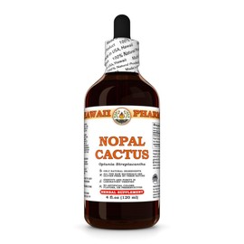 Nopal Cactus (Optunia Streptacantha) Dry Whole Cactus Tincture, Made in Hawaii, All Natural, Vegan, Pure Liquid Extract - 4 fl.oz