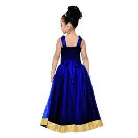 ADIVA Girls Indian Gown Dress for Kids (8_9 Years) Navy Blue