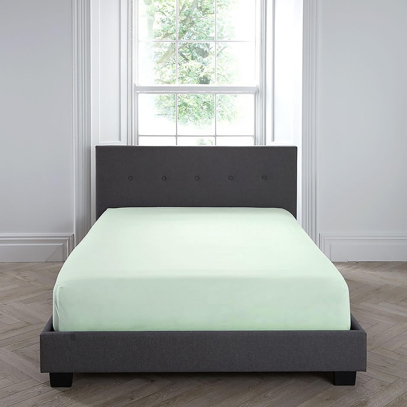 Serene - Mint Green Fitted Sheet - 32cm Deep -