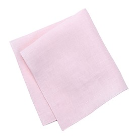 LINEN & BASIC Color Handkerchief Linen (16.5 x 16.5 inches (42 x 42 cm), Made in Japan (Water Absorbent, Quick Drying), Handkerchief, Men's, Women's, Linen, pastel pink