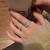 Crymystal Boho Crystal Ring for Women Paved Cz Knuckle Ring