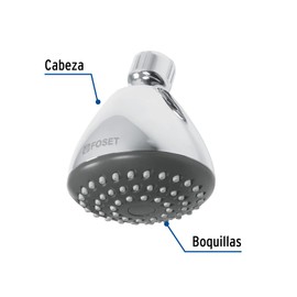 Foset Aero R-201S, Regadera 3-1/4", sin brazo, Aero, cabeza de ABS