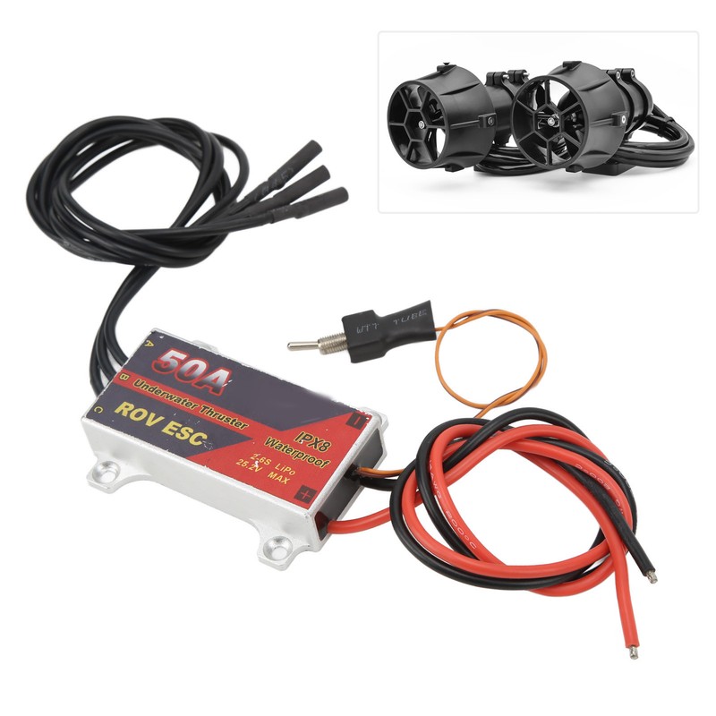 50A RC Brushless ESC 2‑6S IPX8 Waterproof Electronic Speed Controller