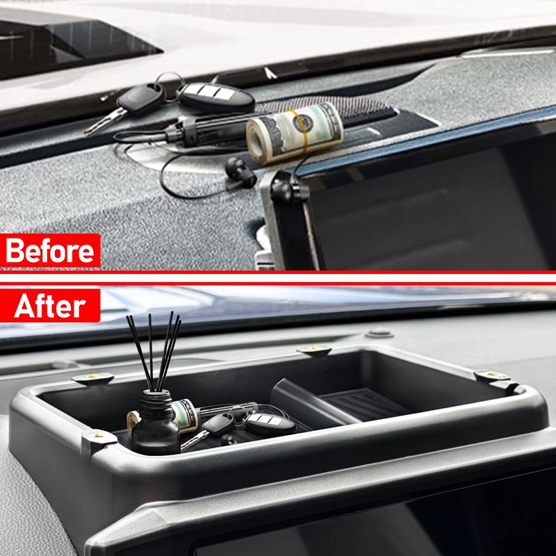 XWQZ Dashboard Behind Screen Storage Box 14 Inch Compatible with