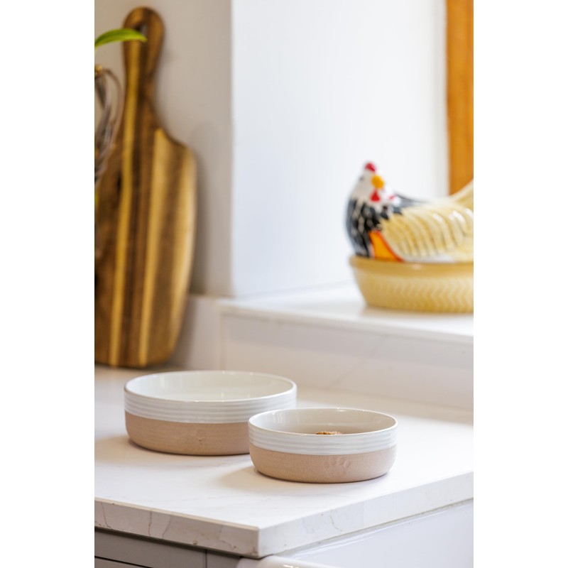 Mason Cash Hearts Paw Large Dog Bowl, 18cm Diameter, 900ml