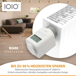 IOIO HT 2000/23 Electronic Heating Thermostat | Save Heating Costs up to 30% | Easy Installation | Individually Programmable | Radiator Thermostat | Radiator Heating Controller | Heating Thermostat