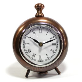 ESPLANADE European Style Vintage Table Clock 7" Copper