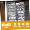 jojofuny Plastic Cord Organizer Box Compartment Cord Management Box for