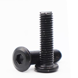 cSeao 10-Pack M8 x 30mm Black Flat Head Allen Head Joint Conecting Bolts Socket Cap Screws for Furniture Table 304 Stainless Steel