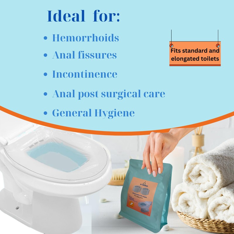 EZ-SitzBath Disposable Sitz Bath -12 Units Single-Use Sitz Bath