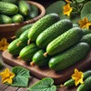 22Day Seeds: Seeds Cucumber Rodnichok F1 Open-Pollinated / 45 Days/Non