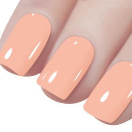 Vishine 16ML Pastel Gel Nail Polish Macaroon Peach Gel Polish Soft Bright Colors Long-Lasting Soak Off Nail Art Manicure Salon at Home, 0.54OZ L193