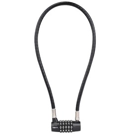 NBYT Cable Wire Combination Padlock, 58 cm Length, 8 mm Diameter, for Cabinet Door Handles, Bicycles, Gates, Gates, Schools, Sheds, Lockers, Helmets, Padlock for Pet Doors